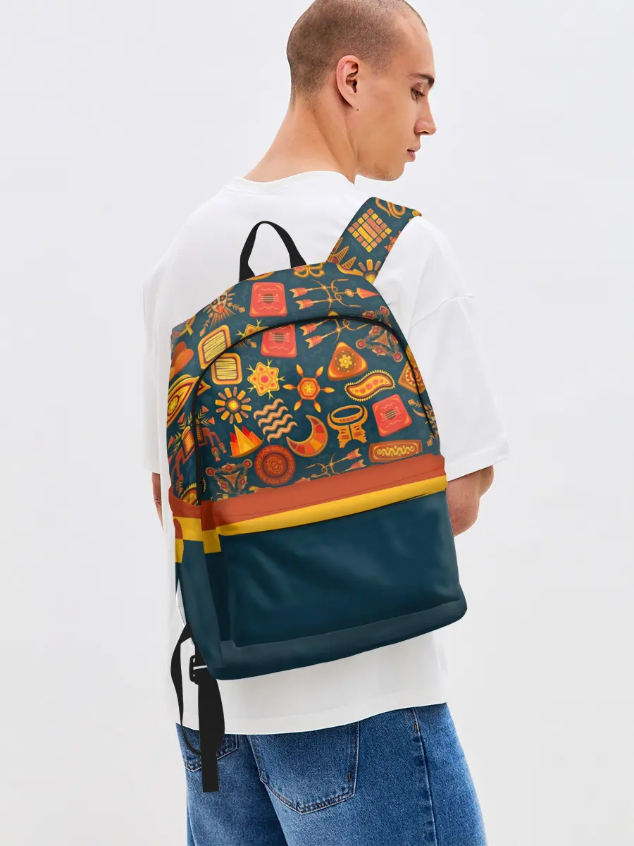 Рюкзак джинсовый / Африканская Символика