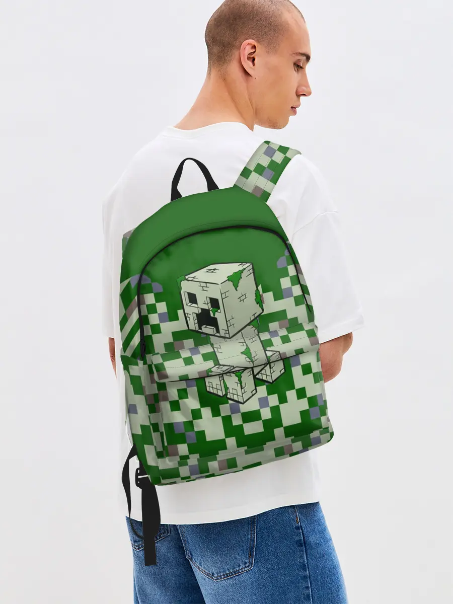 Рюкзак джинсовый / Minecraft Крипер