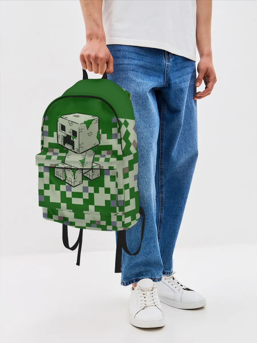 Рюкзак джинсовый / Minecraft Крипер