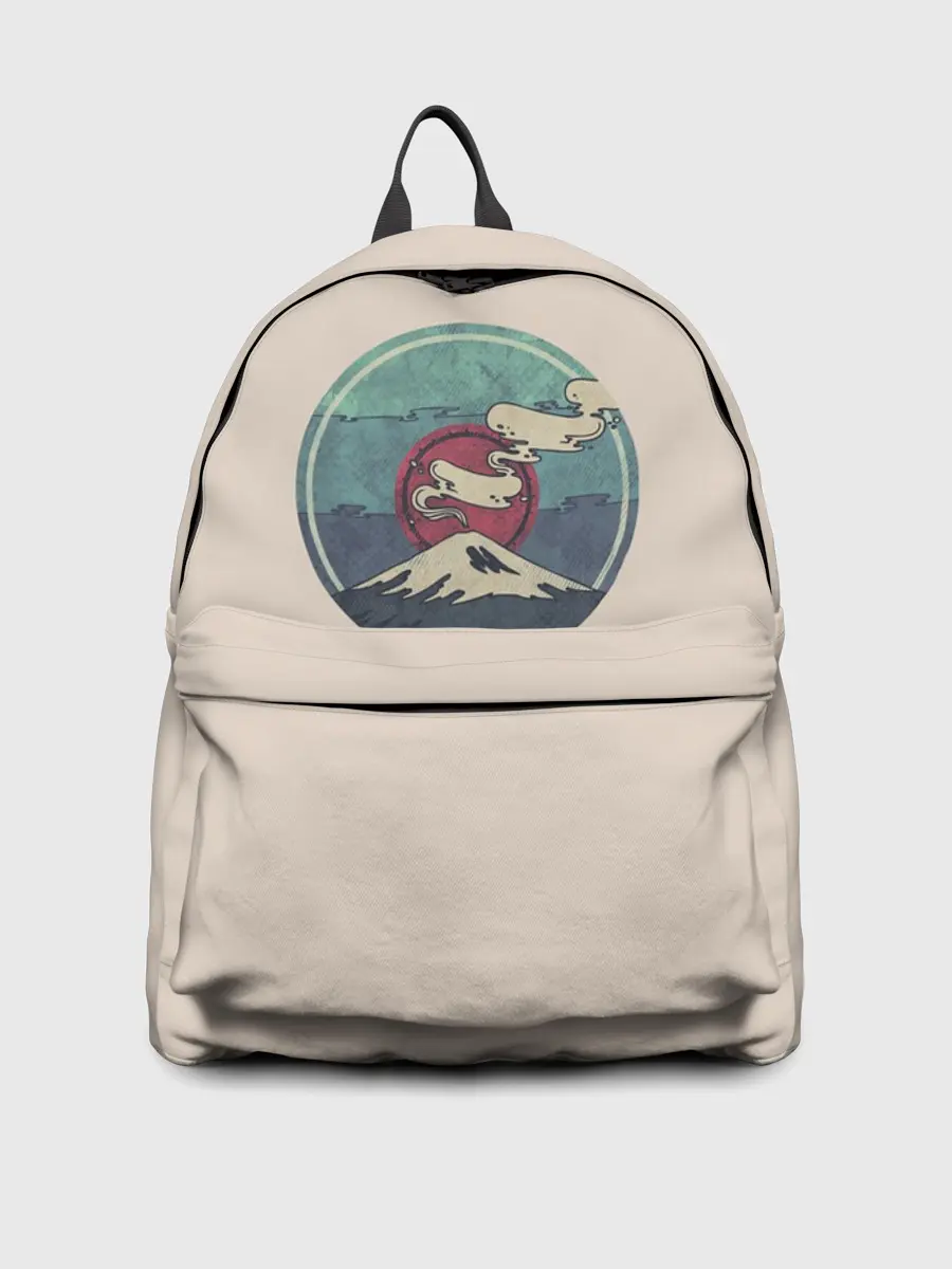 Рюкзак джинсовый / Вулкан Фудзияма. Япония