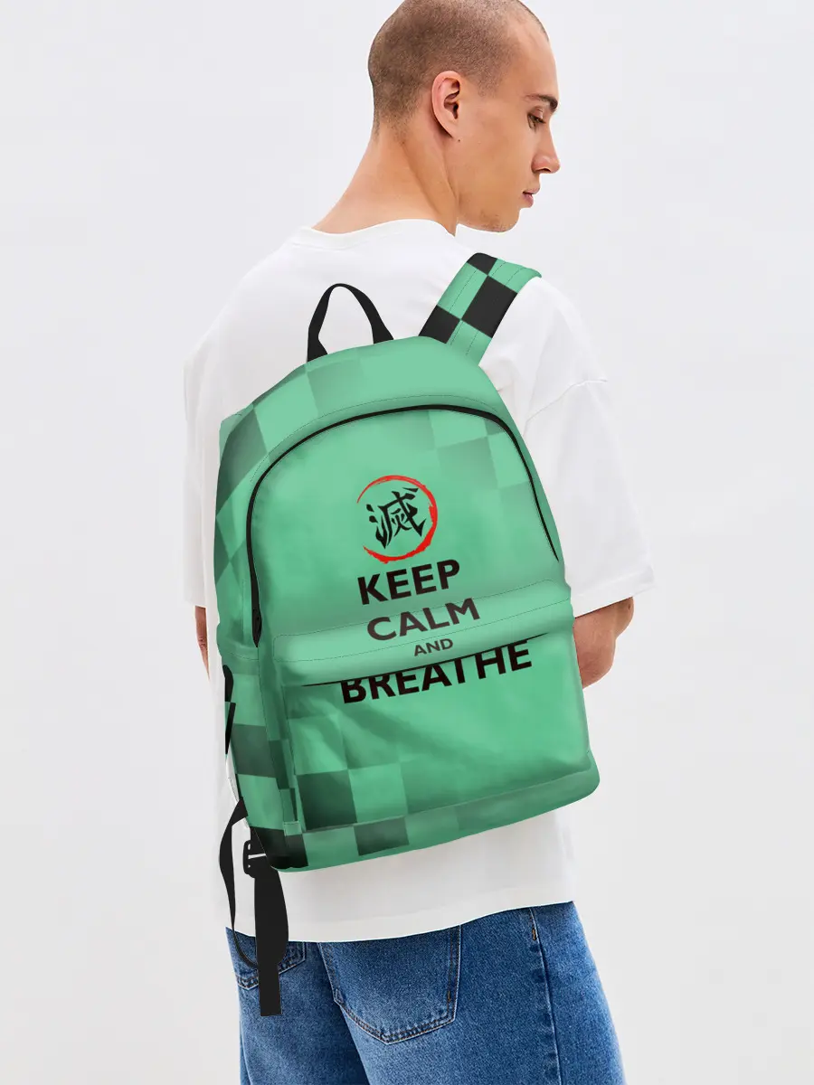 Рюкзак джинсовый / KEEP CALM and BREATHE