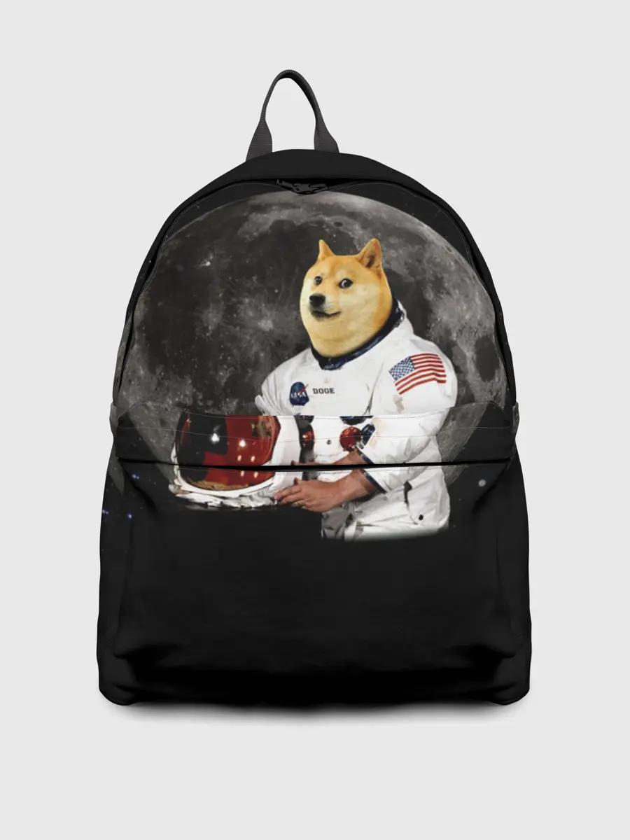 Рюкзак джинсовый / Доги Космонавт