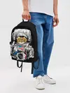 Рюкзак джинсовый / Кот Космонавт