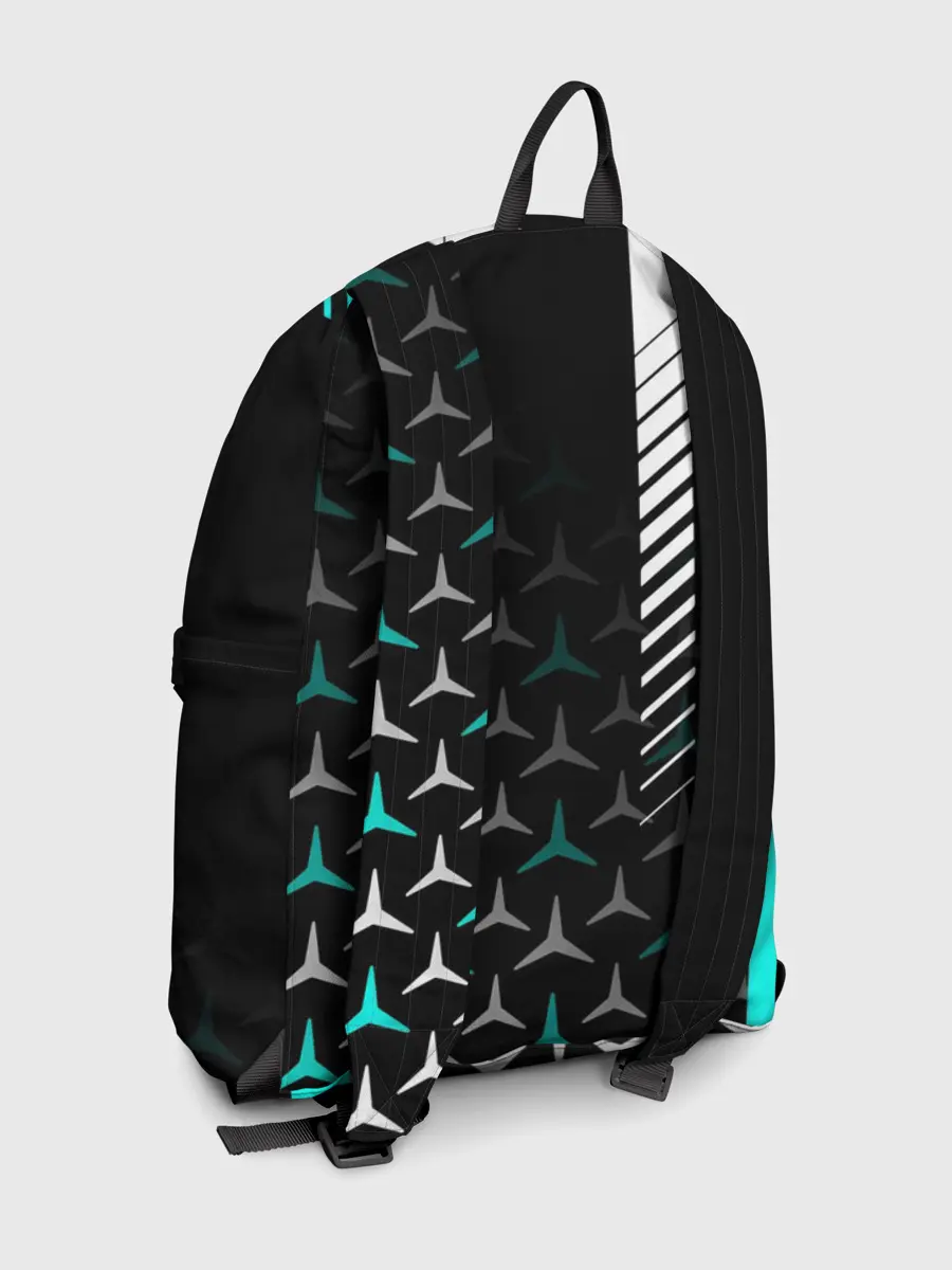 Рюкзак джинсовый / МЕРСЕДЕС / AQUA BLACK GRADIENT