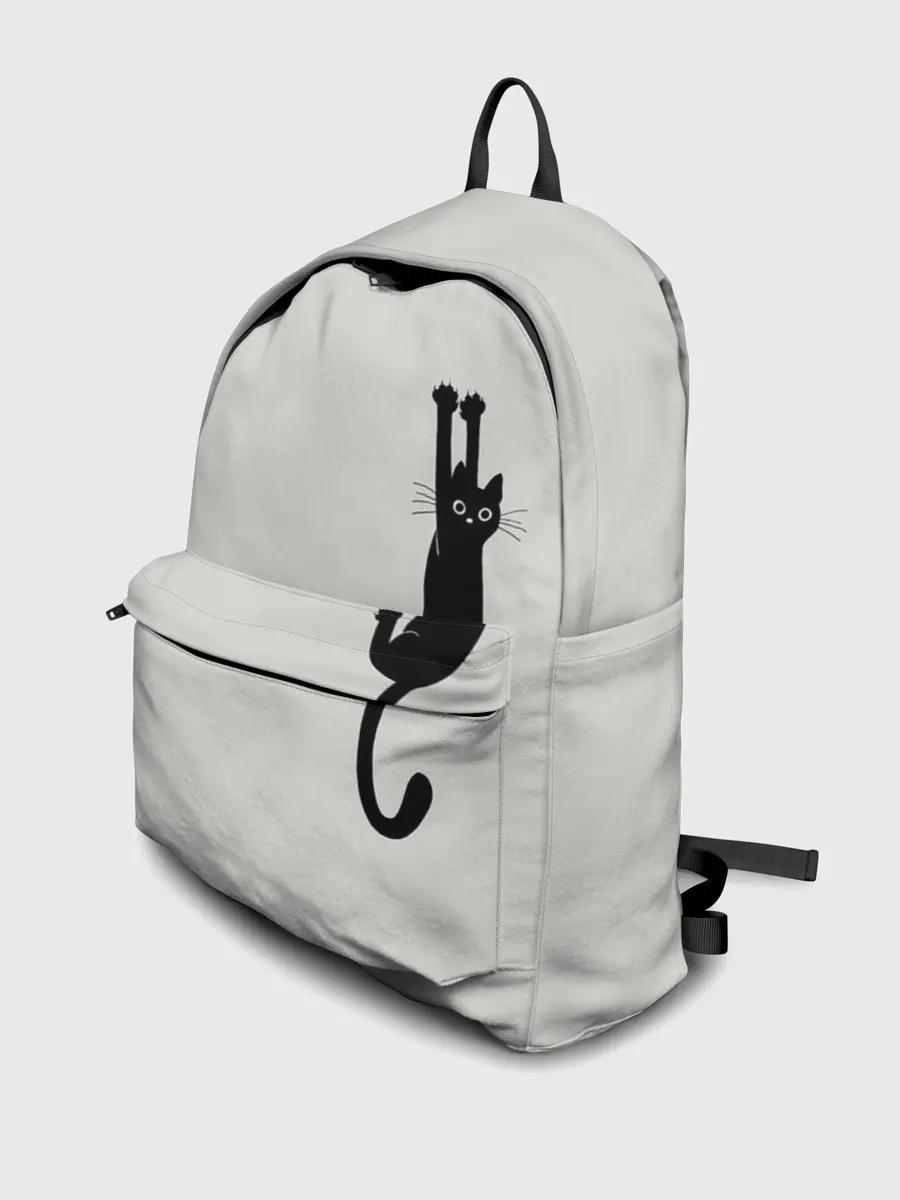 Рюкзак джинсовый / Испуганный кот