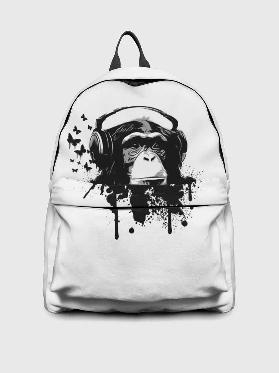 Рюкзак джинсовый / Обезьяна Меломан