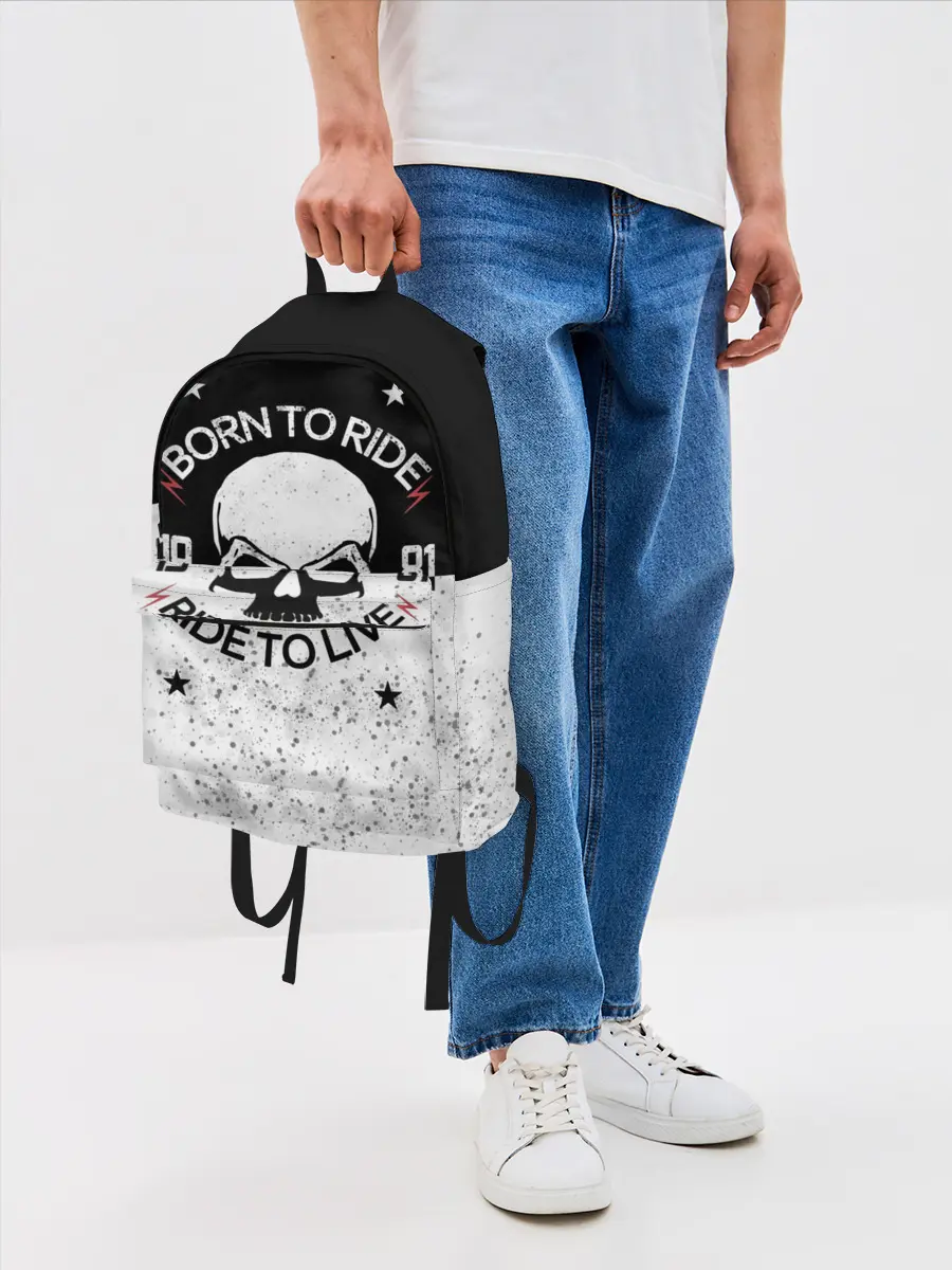 Рюкзак джинсовый / Born to Ride - Ride to Live