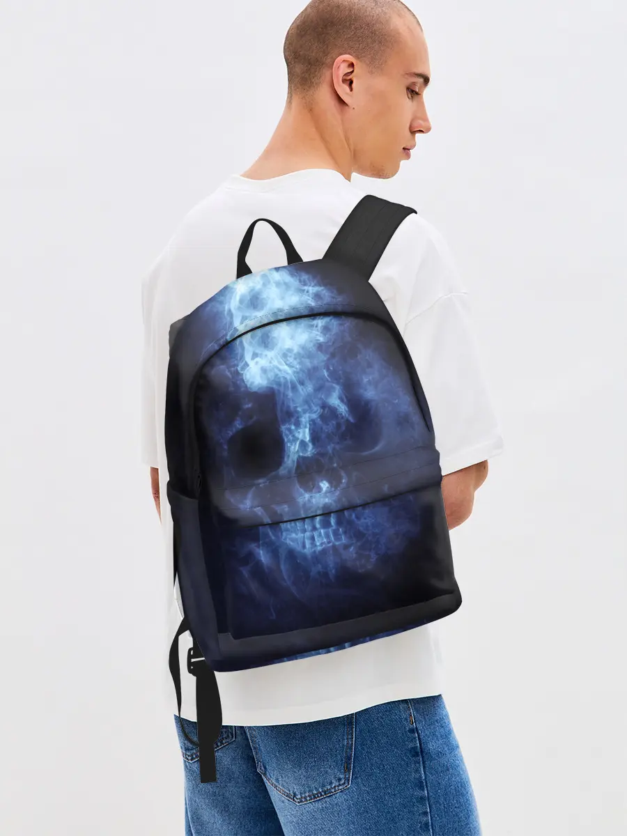 Рюкзак джинсовый / Призрачный череп