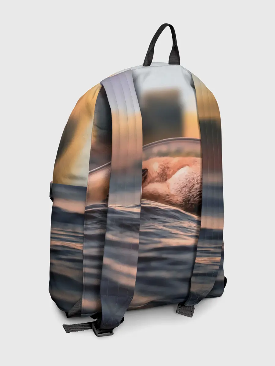 Рюкзак джинсовый / Лисенок в бутылке