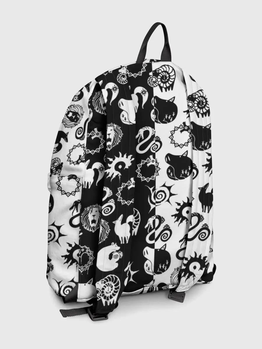 Рюкзак джинсовый / ЭМБЛЕМЫ 7 СМЕРТНЫХ ГРЕХОВ