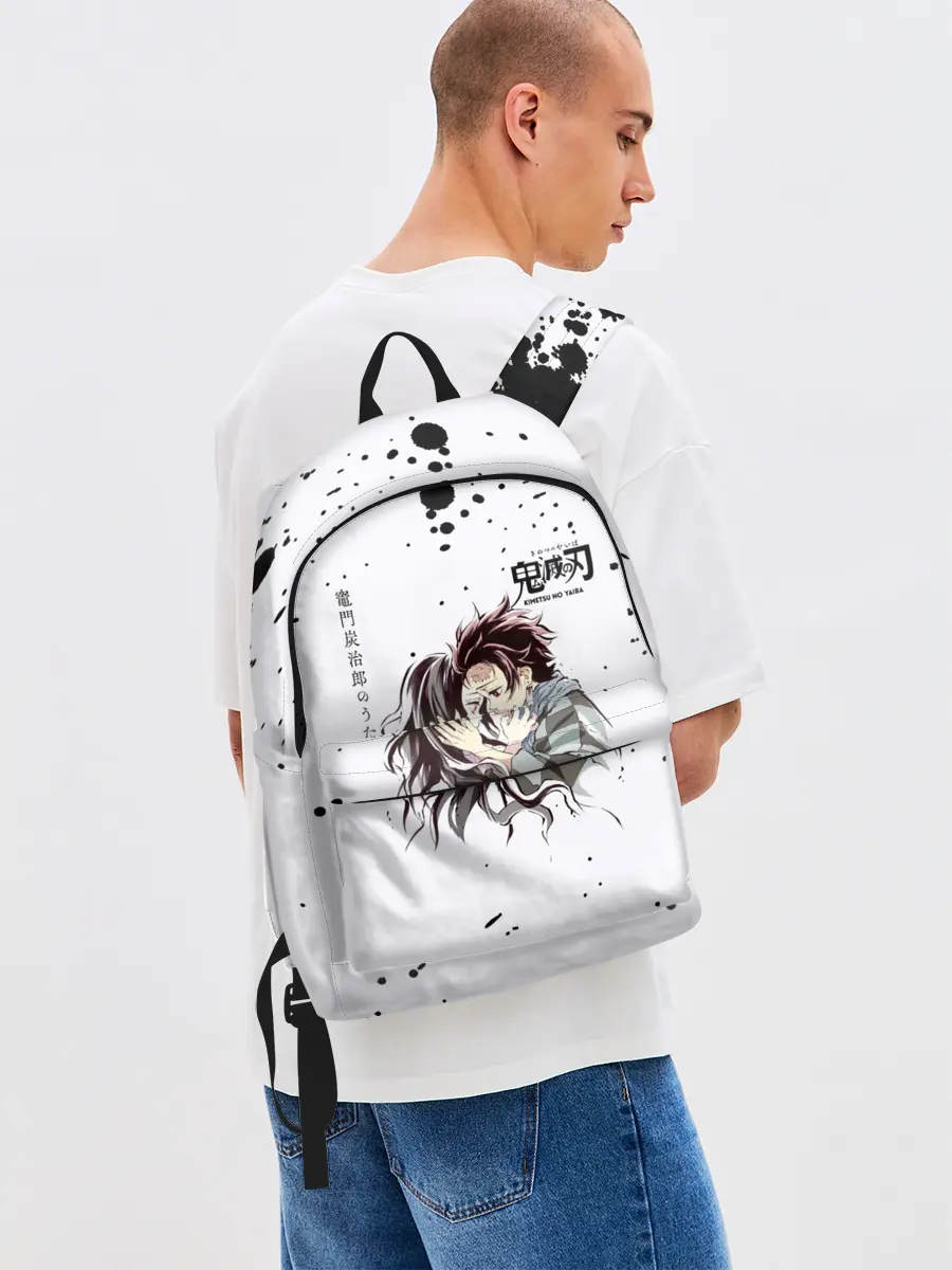 Рюкзак джинсовый / Танджиро и Незуко Камадо
