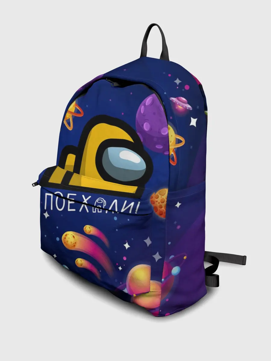 Рюкзак джинсовый / ПОЕХАЛИ АМОНГ АС | AMONG US