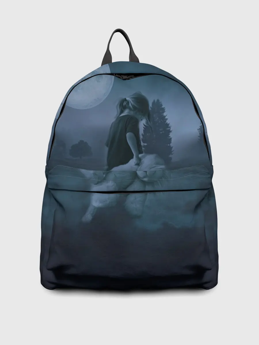 Рюкзак джинсовый / Девочка и полнолуние