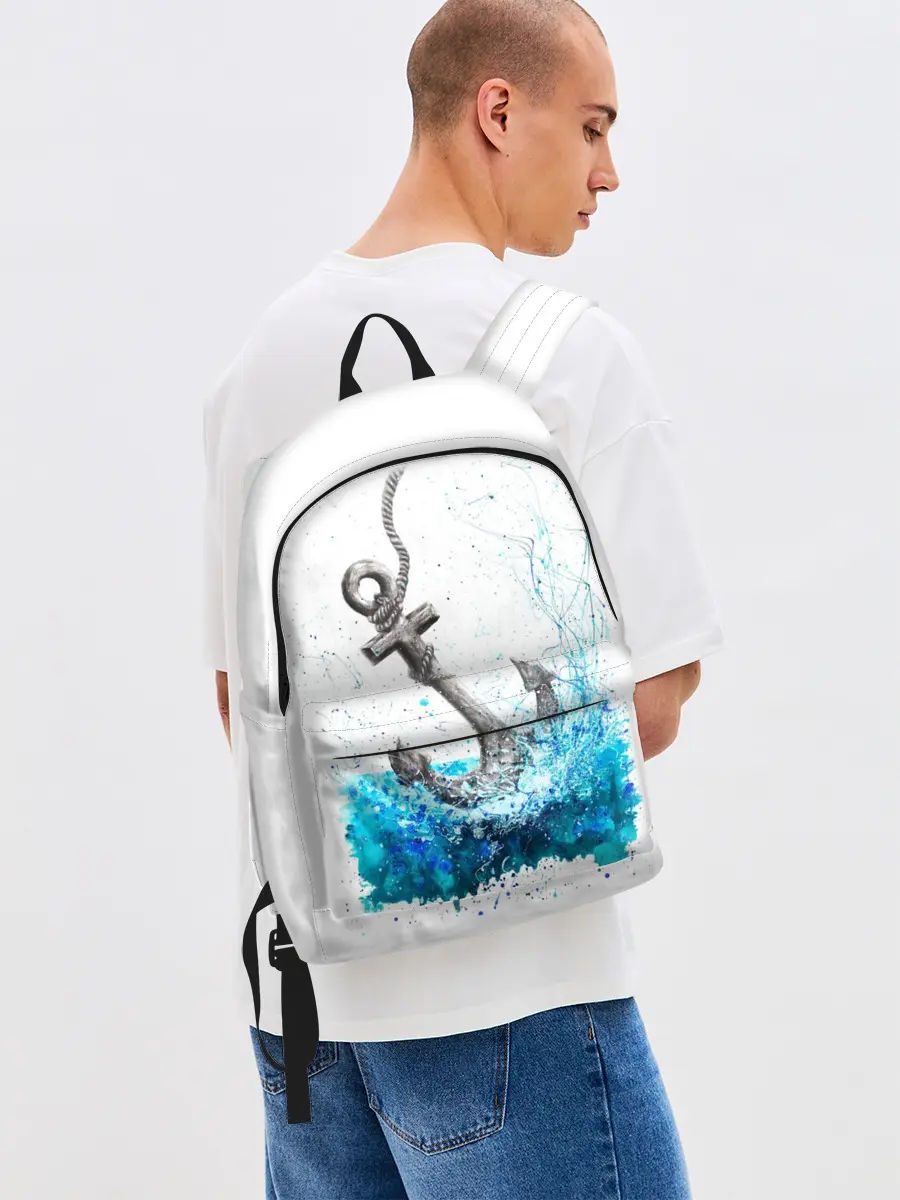 Рюкзак джинсовый / Якорь На Холсте