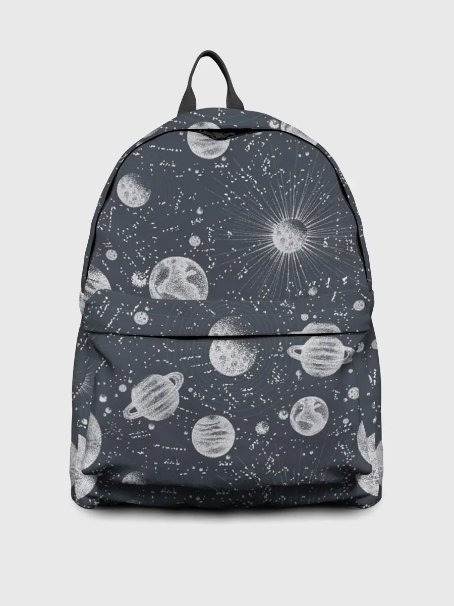 Рюкзак джинсовый / Звезды, планеты и созвездия
