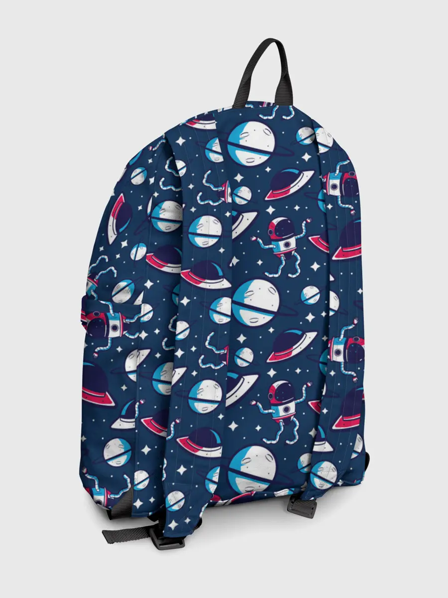 Рюкзак джинсовый / Космонавты, планеты и нло