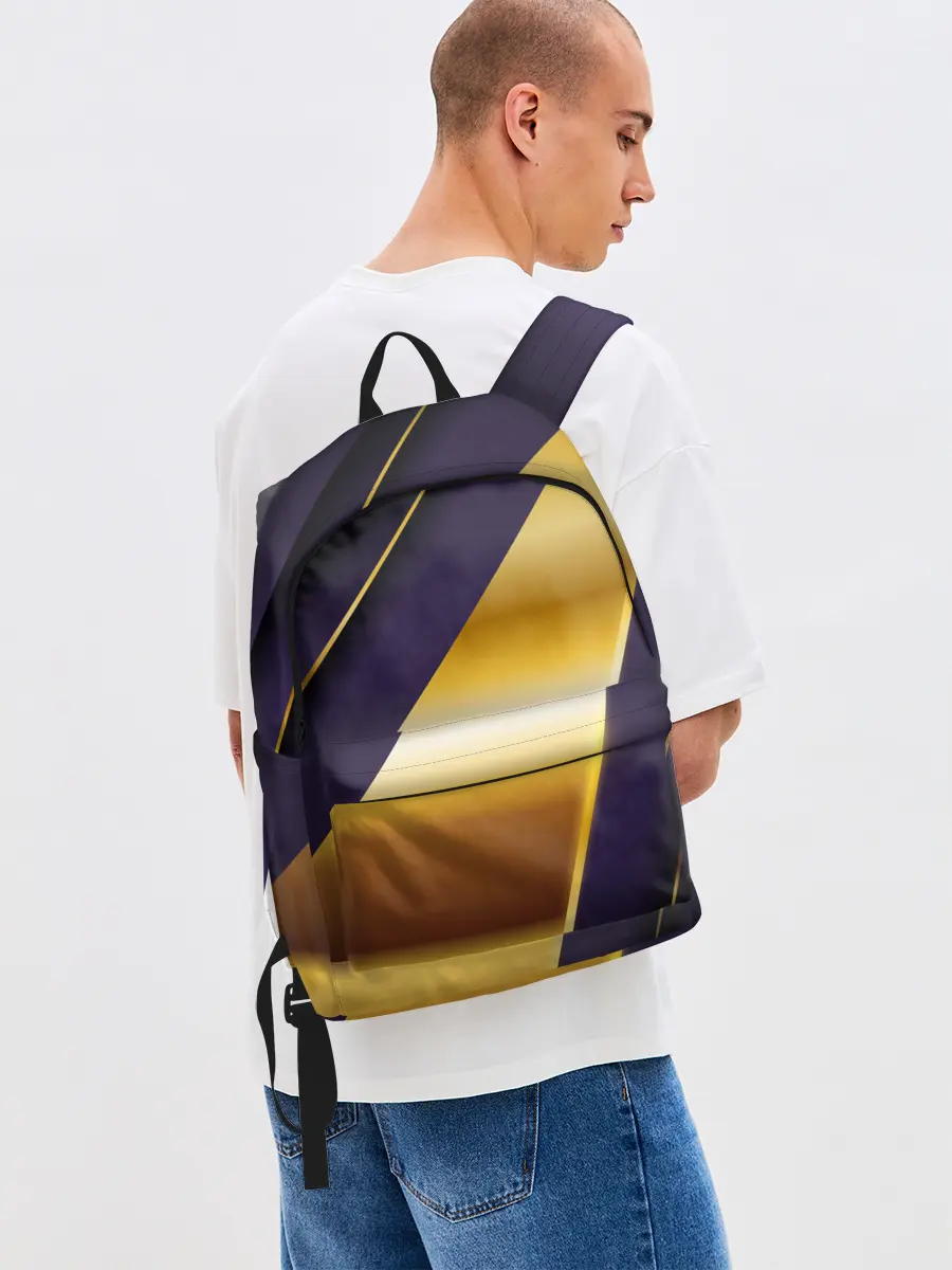 Рюкзак джинсовый / 3D luxury золото