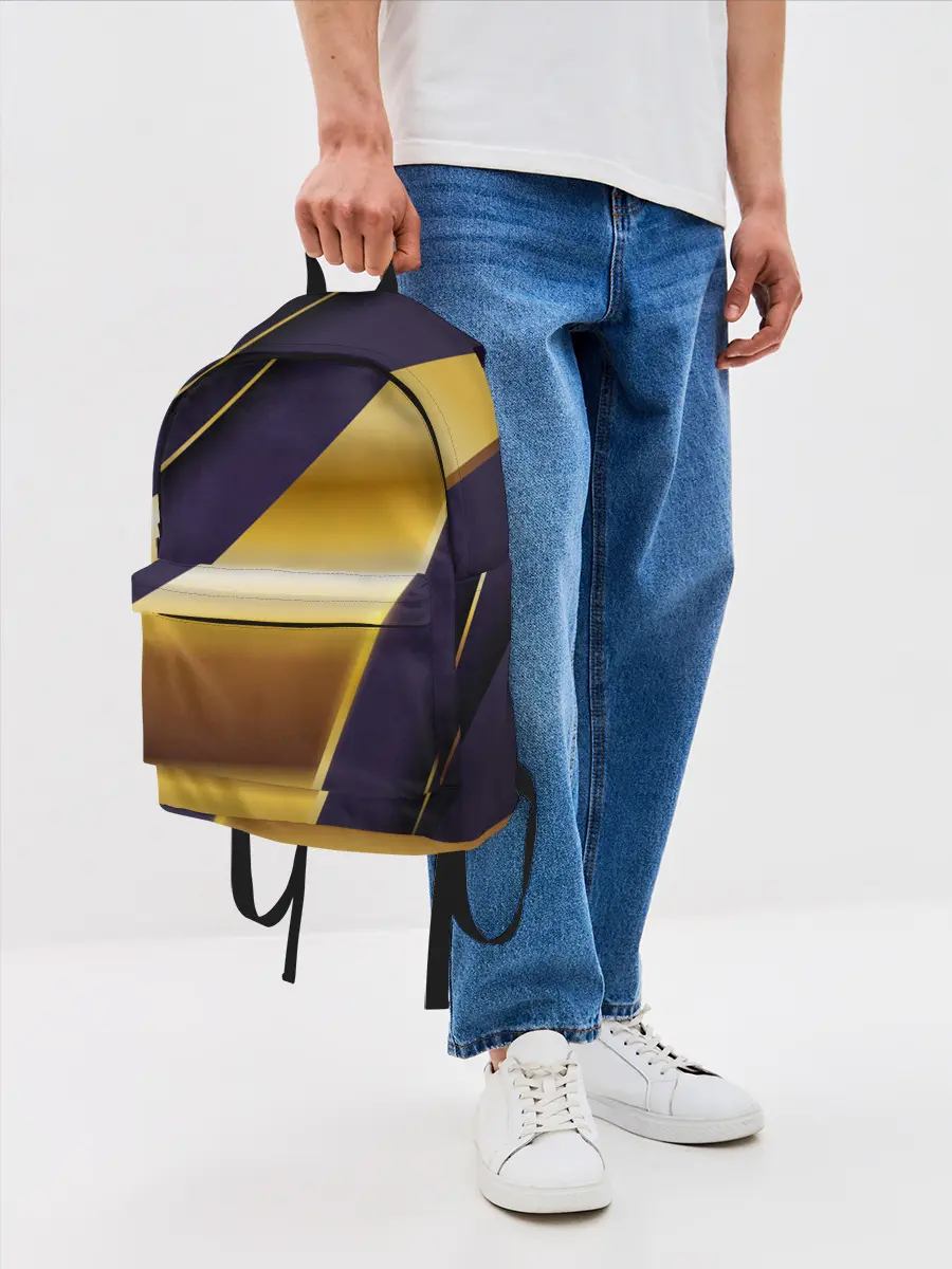 Рюкзак джинсовый / 3D luxury золото