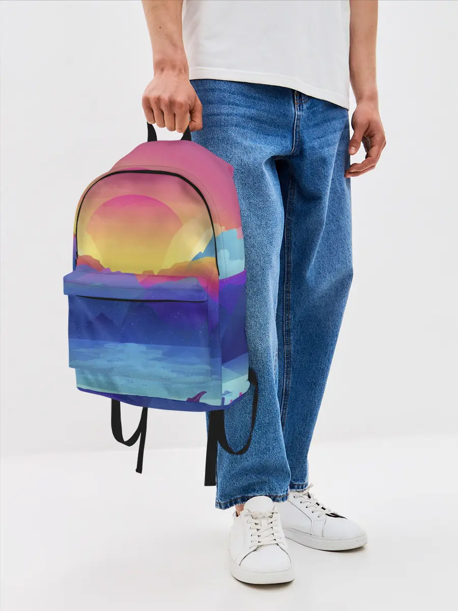 Рюкзак джинсовый / Красочные Горы