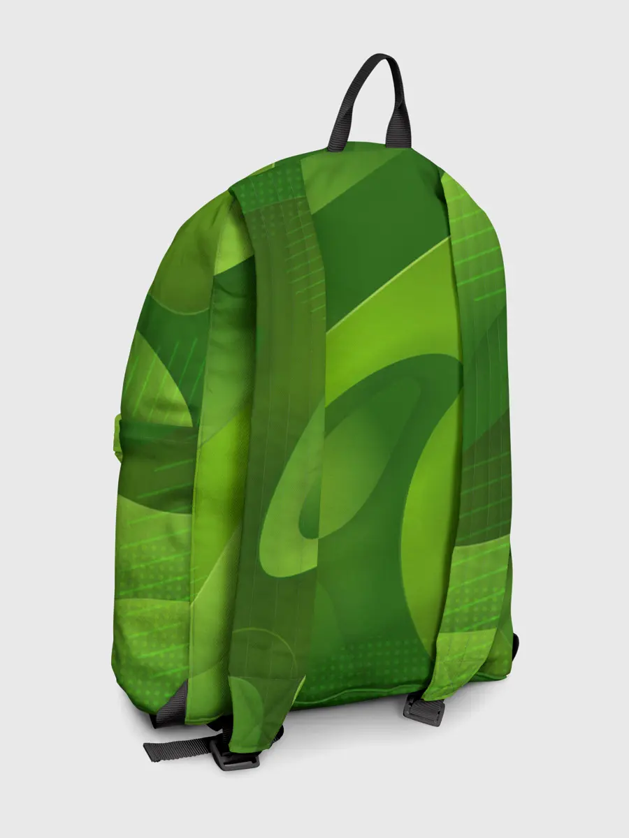 Рюкзак джинсовый / 3d Green abstract