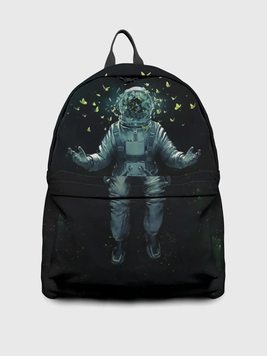 Рюкзак джинсовый / Космонавт и бабочки