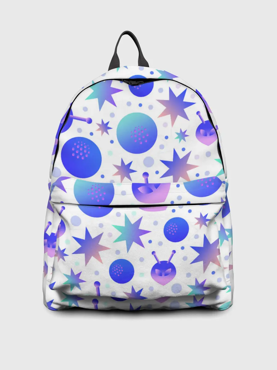 Рюкзак джинсовый / Яркая галактика