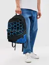 Рюкзак джинсовый / 3D luxury blue 3Д СОТЫ и плиты