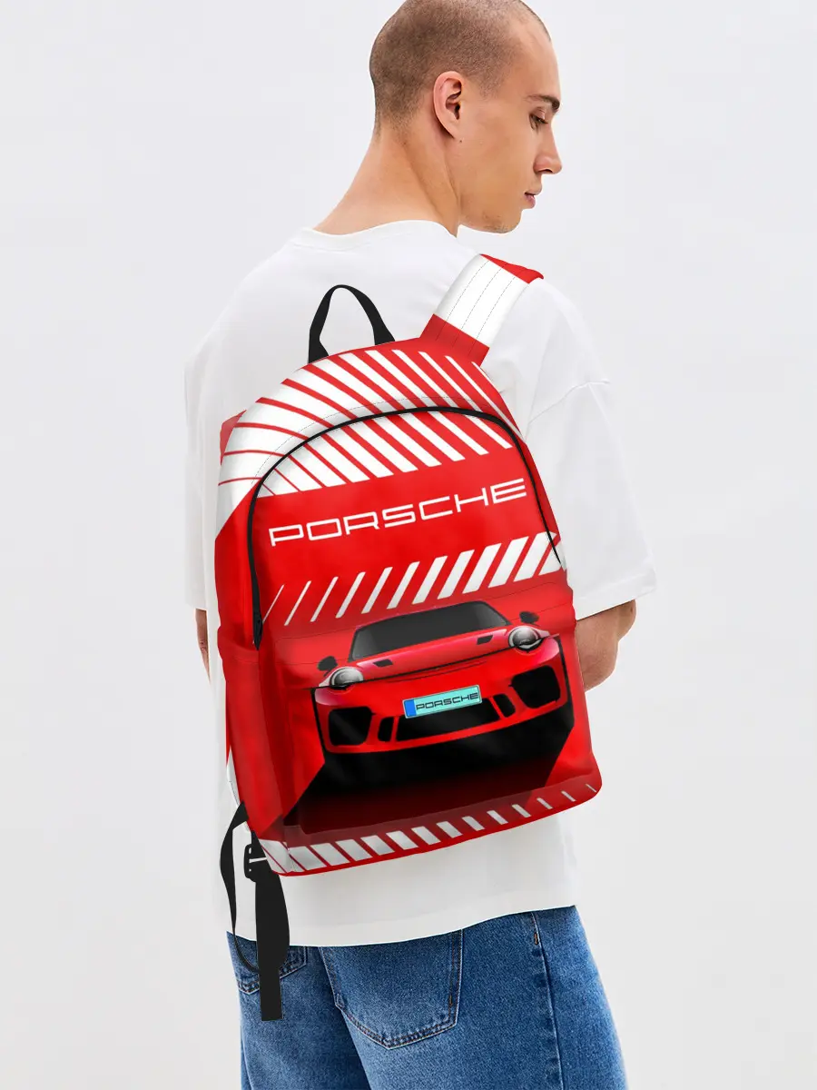 Рюкзак джинсовый / PORSCHE / ПОРШЕ / RED STYLE