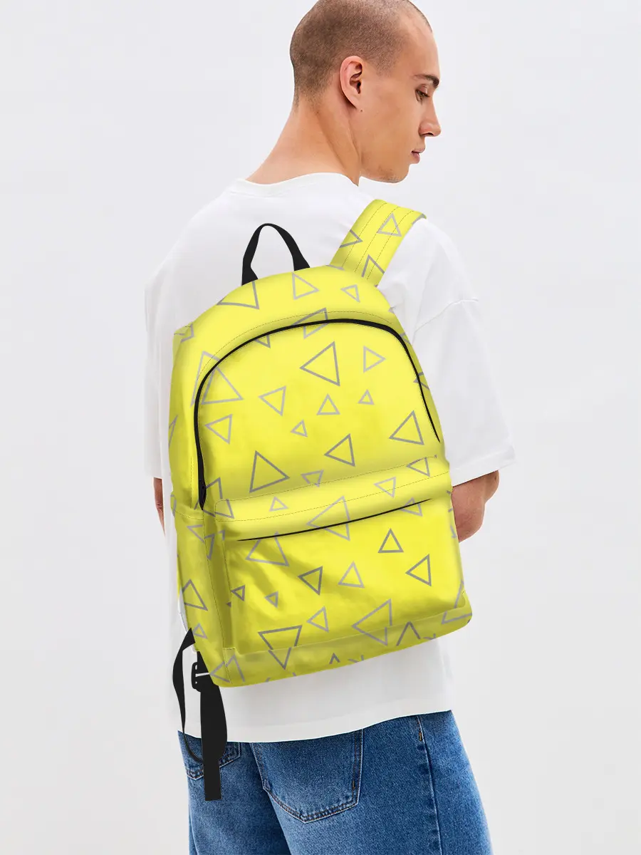 Рюкзак джинсовый / Желтый и серый | Yellow & gray