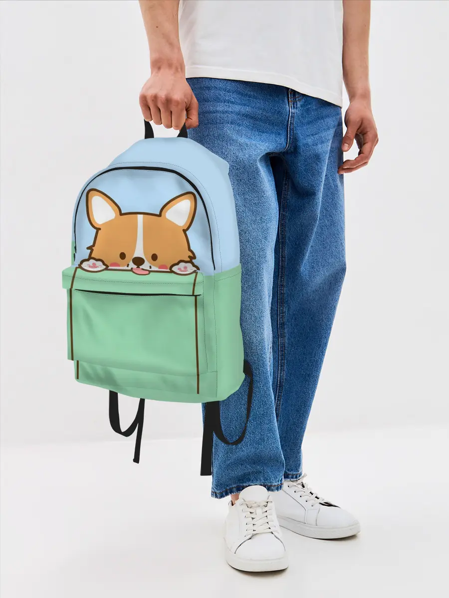 Рюкзак джинсовый / Милый Корги