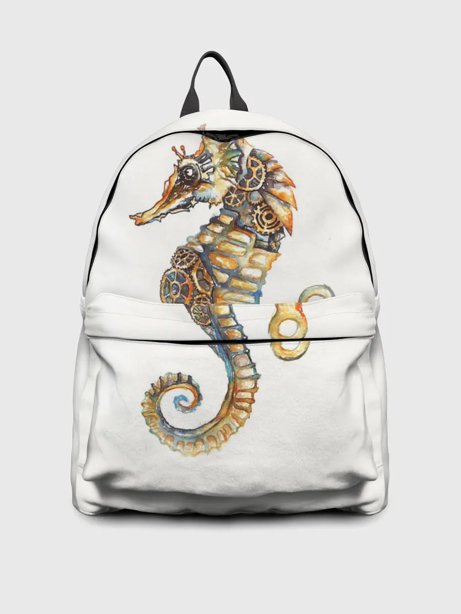 Рюкзак джинсовый / Морской конёк