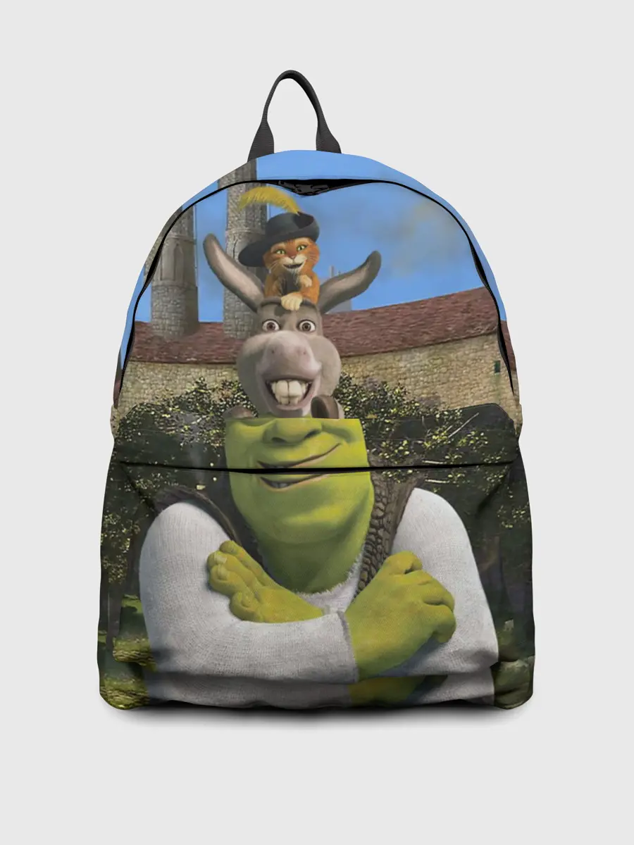 Рюкзак джинсовый / Шрек, Кот и Осёл