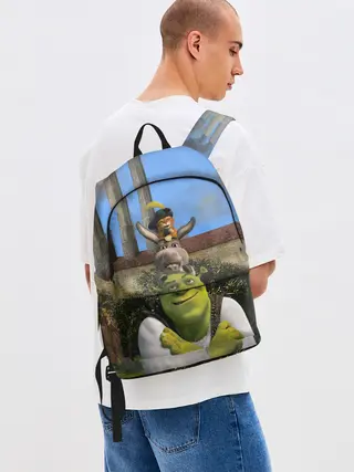 Рюкзак джинсовый / Шрек, Кот и Осёл