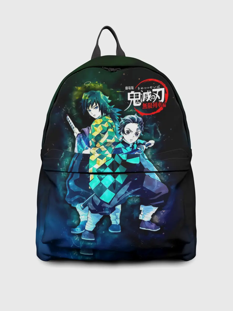 Рюкзак джинсовый / Гию и Танджиро Kimetsu no Yaiba