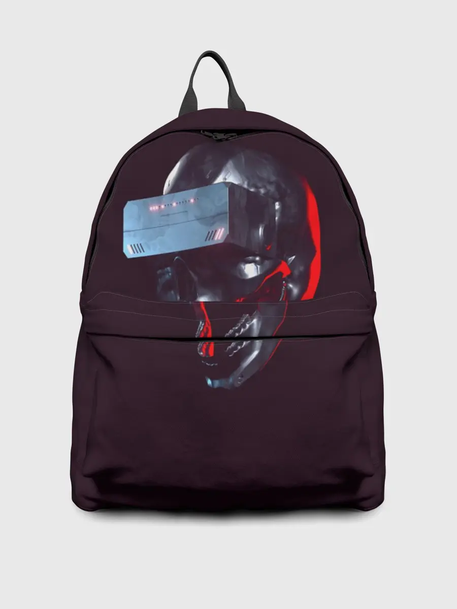 Рюкзак джинсовый / Череп с VR