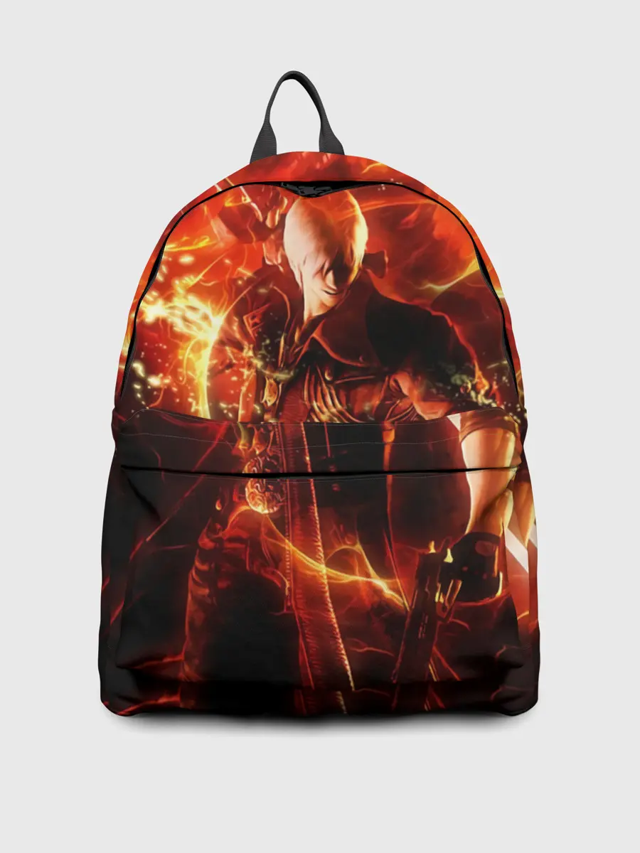 Рюкзак джинсовый / Данте в огне