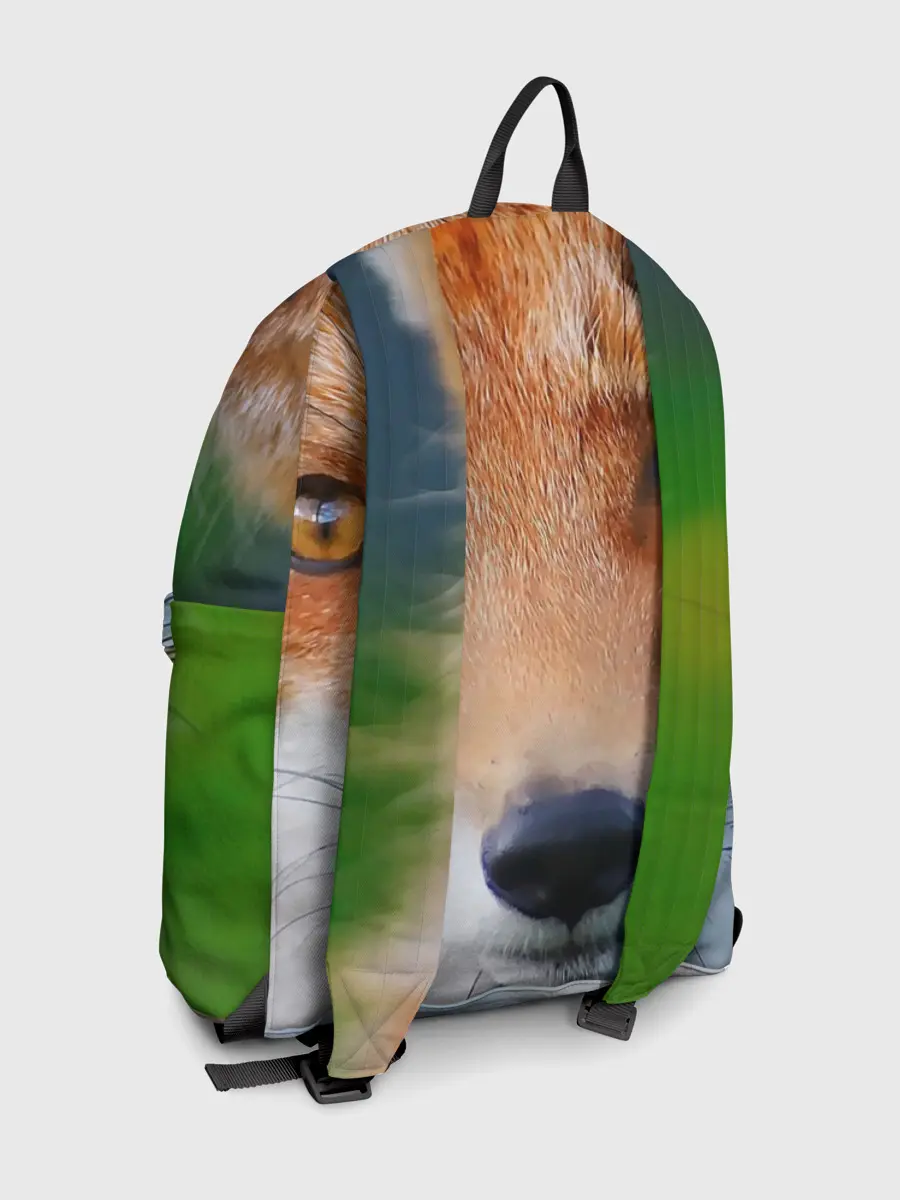 Рюкзак джинсовый / Крупно мордочка лисы