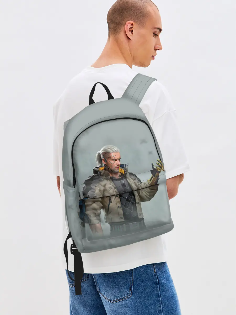 Рюкзак джинсовый / КиберГеральт