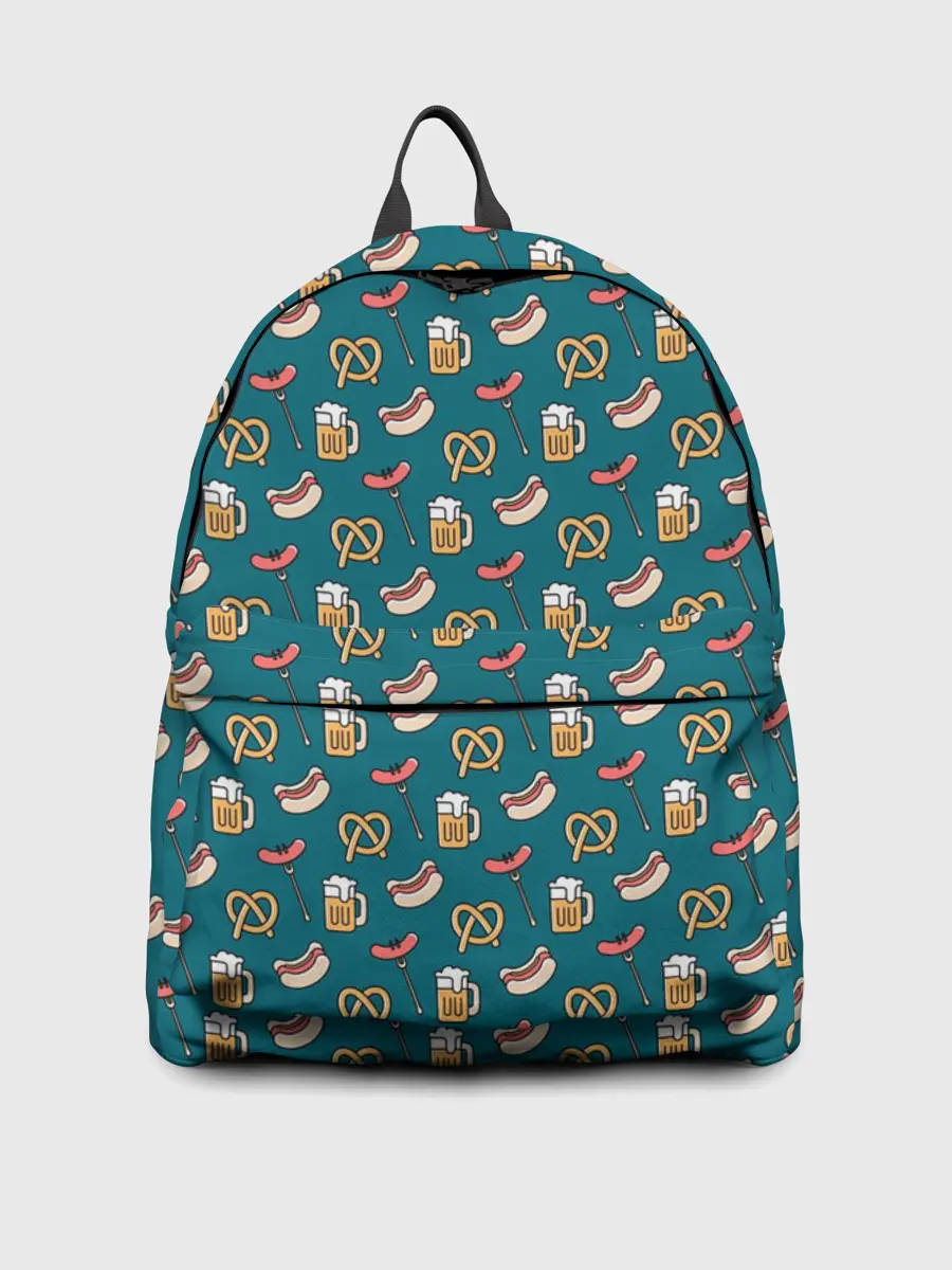 Рюкзак джинсовый / Узор для Октоберфеста