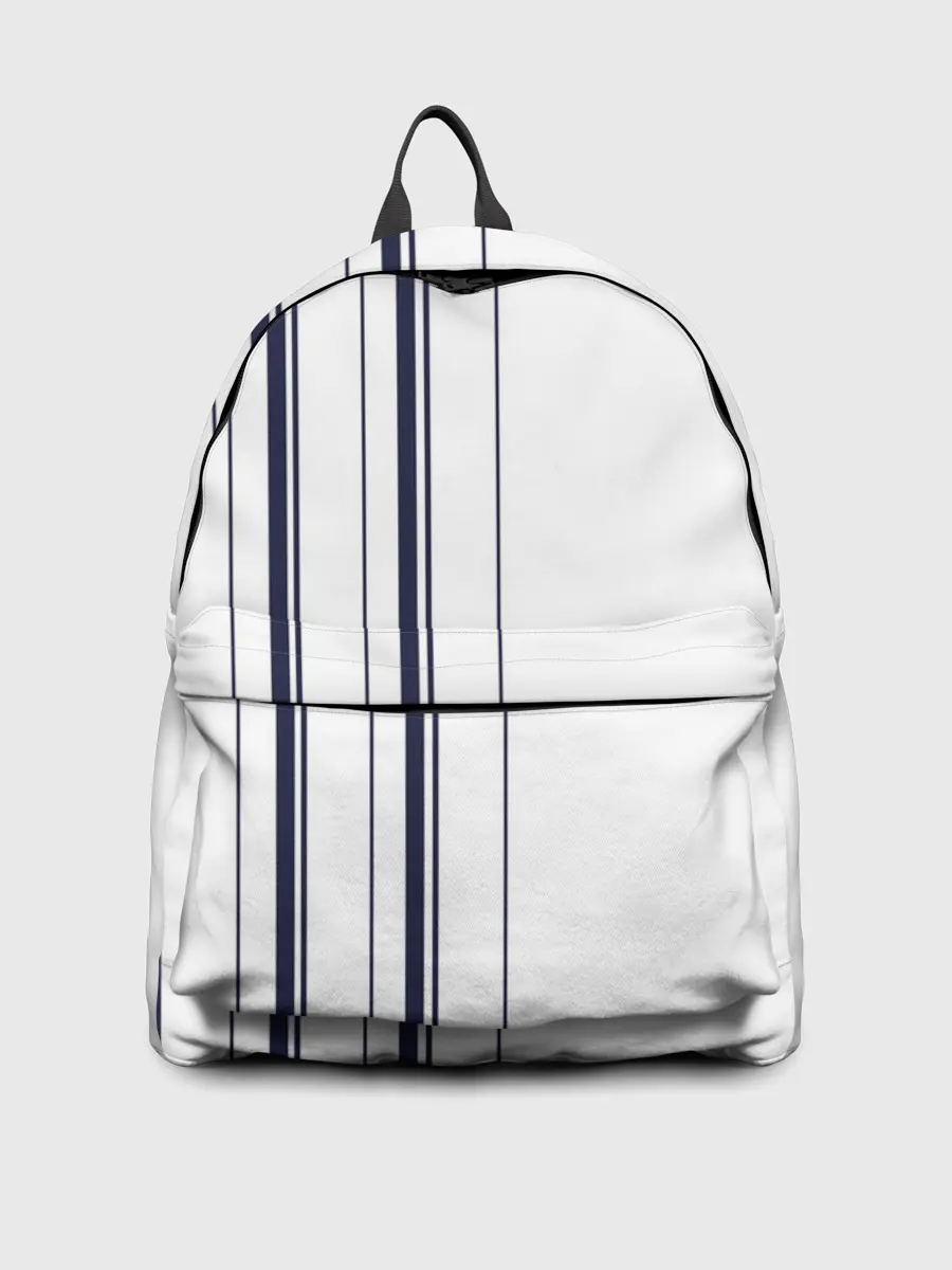 Рюкзак джинсовый / Белые и синие полосы | Stripes