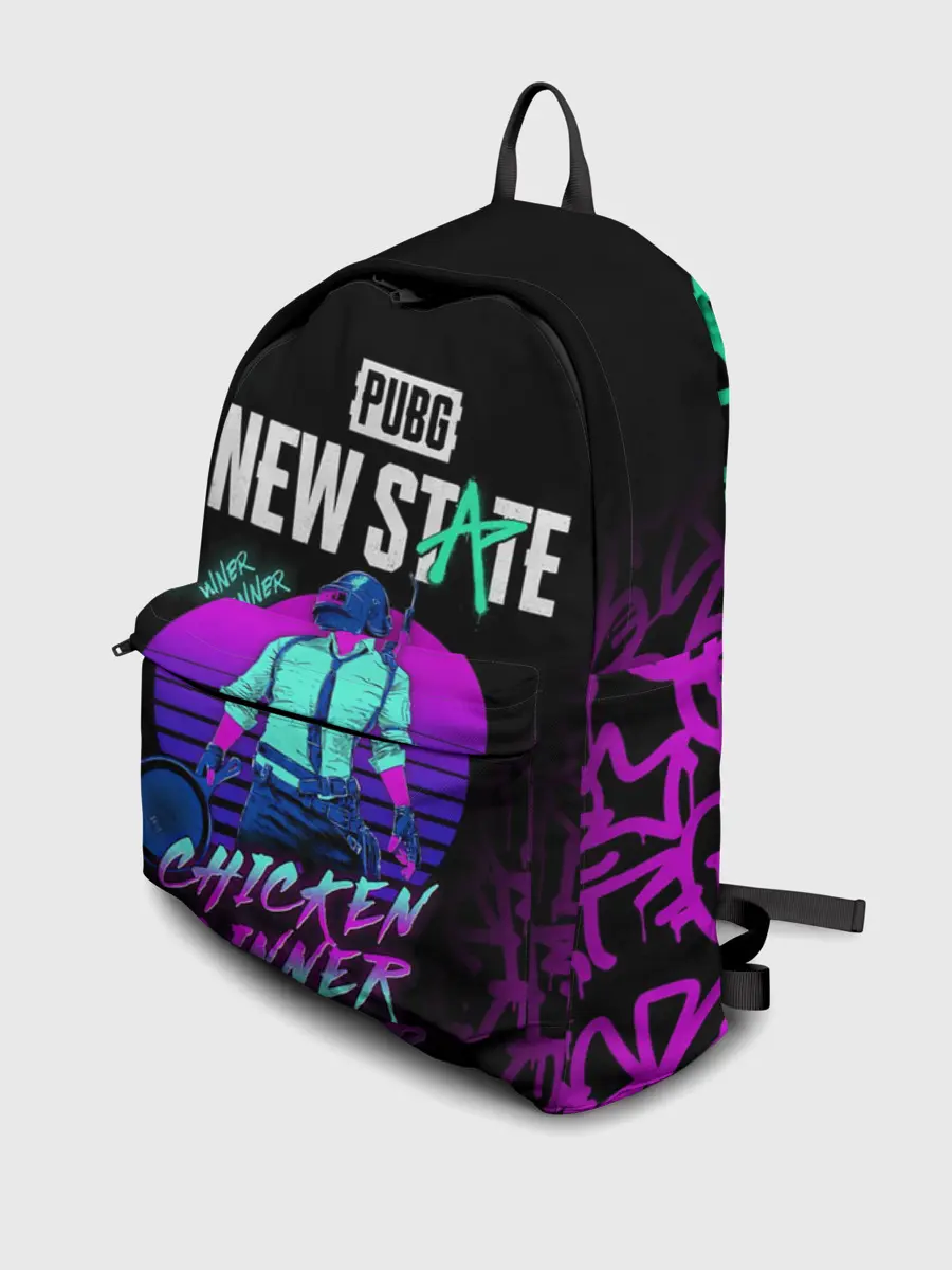 Рюкзак джинсовый / PUBG NEW STATE / ПАБГ НЕОН