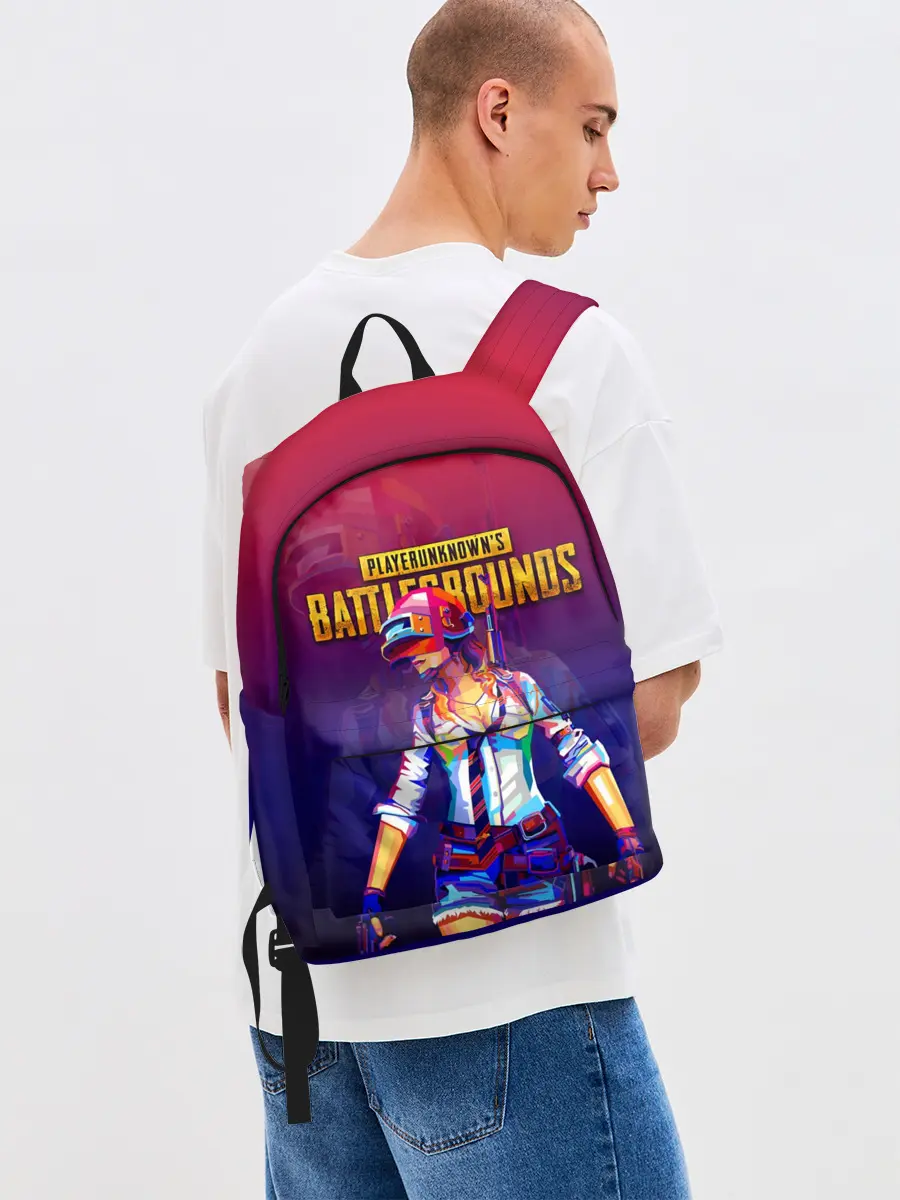 Рюкзак джинсовый / PUBG GIRL / ПАБГ ДЕВУШКА