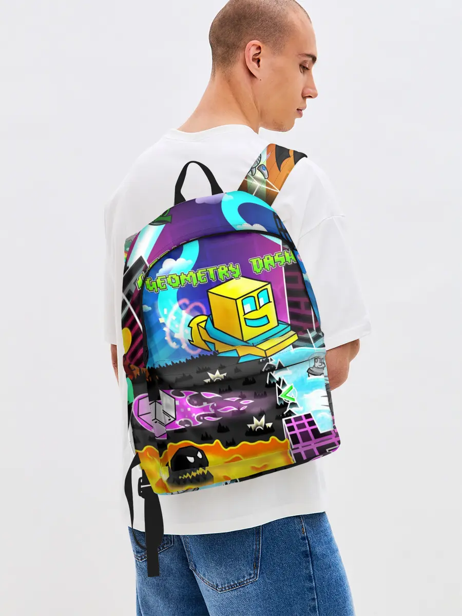 Рюкзак джинсовый / Geometry Dash