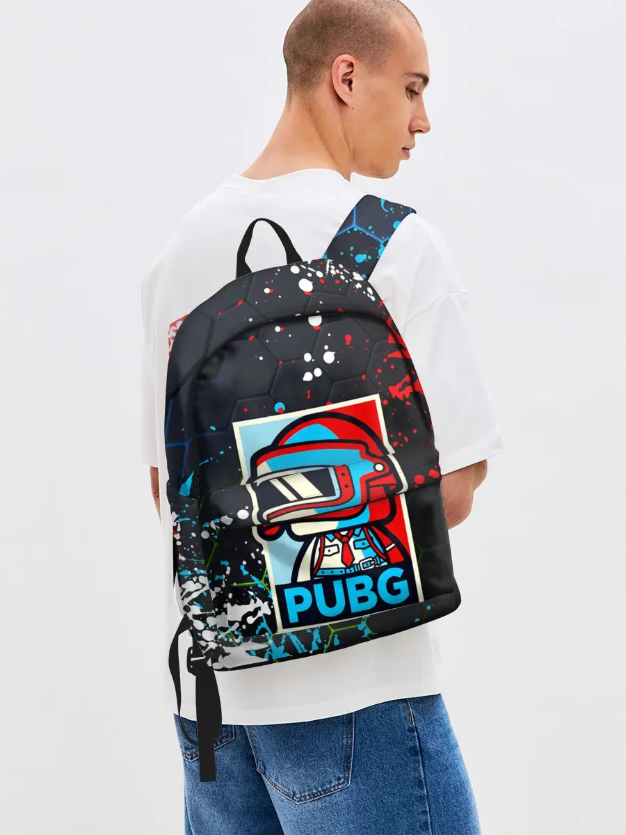 Рюкзак джинсовый / PUBG / ПАБГ / ПОРТРЕТ