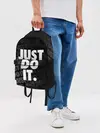 Рюкзак джинсовый / JUST DO IT / ПРОСТО СДЕЛАЙ ЭТО