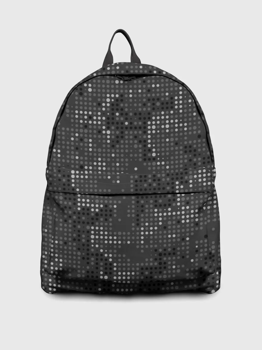 Рюкзак джинсовый / КАМУФЛЯЖ В ЧЕРНУЮ ТОЧКУ