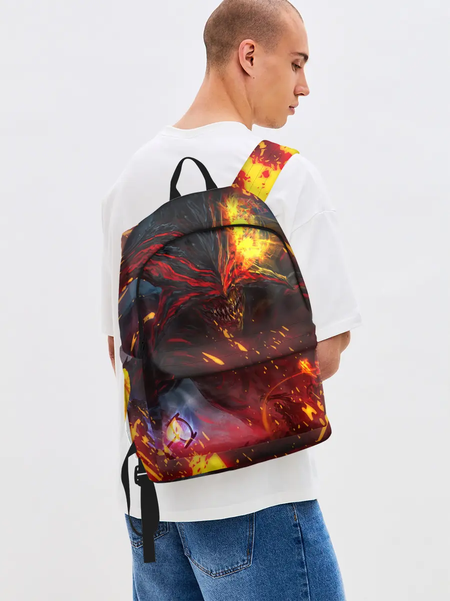 Рюкзак джинсовый / Path of Exile | Fire Demon