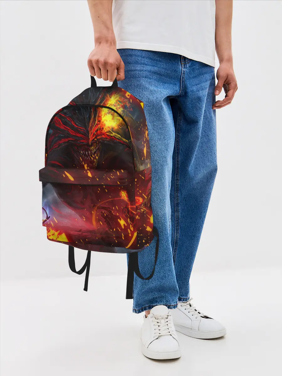Рюкзак джинсовый / Path of Exile | Fire Demon