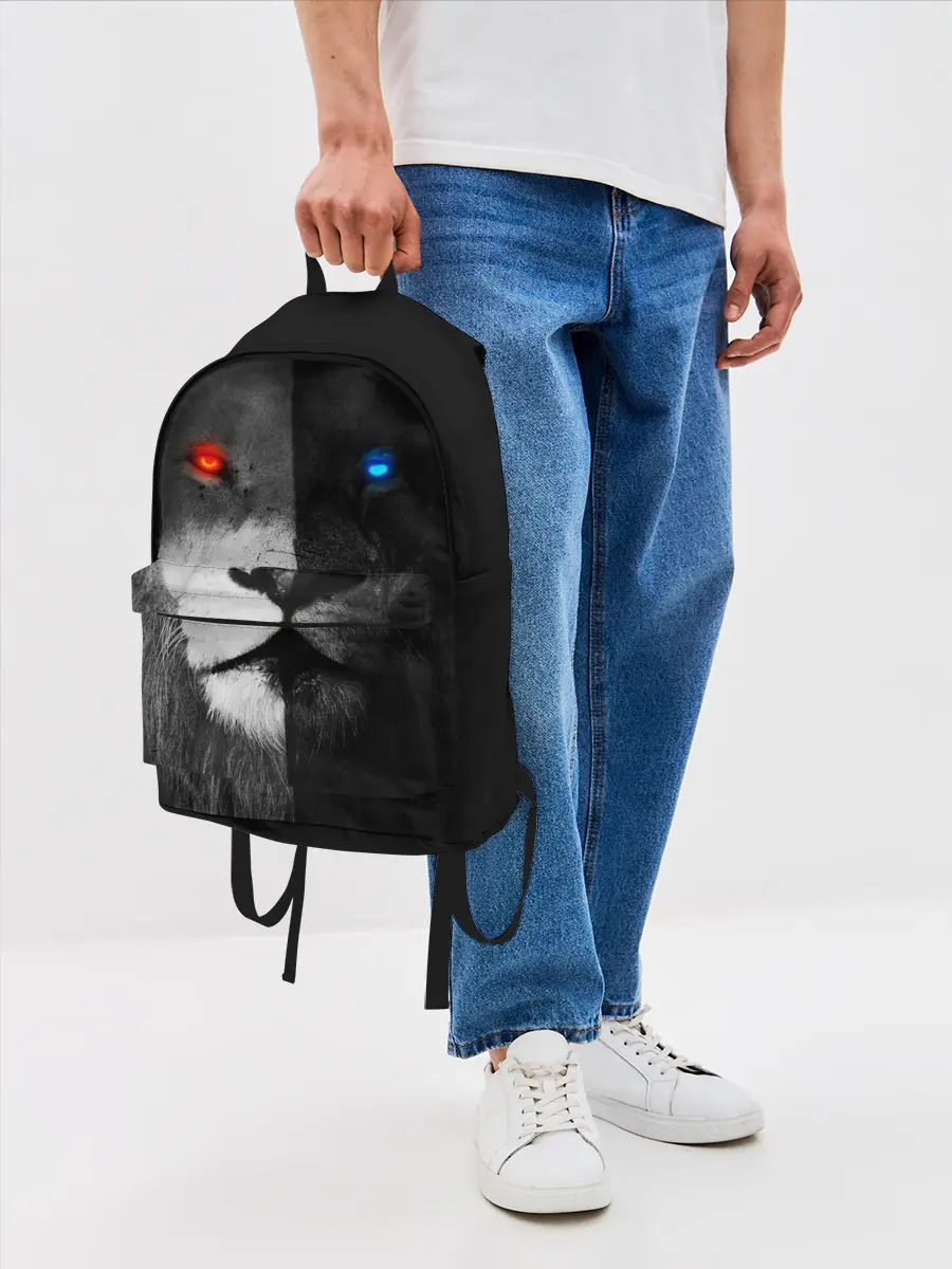Рюкзак джинсовый / ЛЕВ - НЕОНОВЫЕ ГЛАЗА