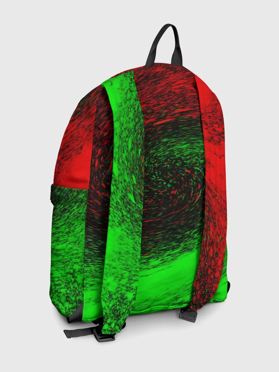 Рюкзак джинсовый / КРАСНАЯ И ЗЕЛЕНАЯ КРАСКА